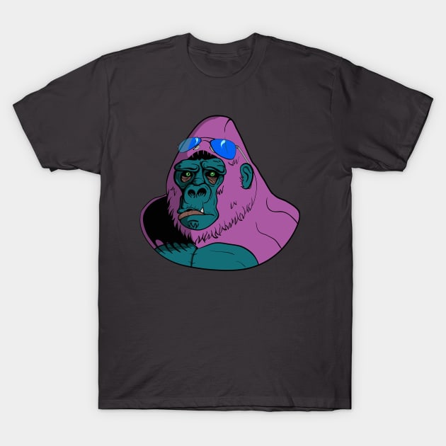 Summer Gorilla T-Shirt by jagabeic